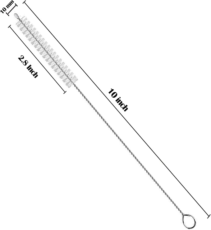 Straw Cleaner Brush Long 10 Inch, Straw Cleaner of Bristles Diameter 10 mm - Image 2
