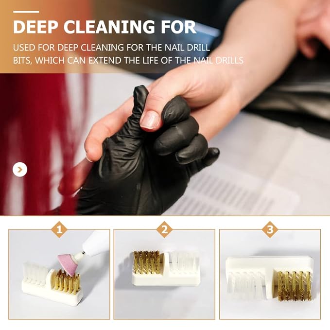 minkissy Cleaning Brushes for Drill 4pcs Drill Brush Copper Wire Bristles Nail - Image 7