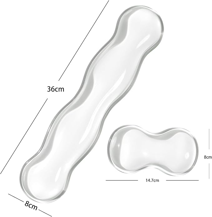 Ergonomic Silicone Gel Keyboard and Mouse Wrist Rest Set – Clear Wrist Rest - Image 7