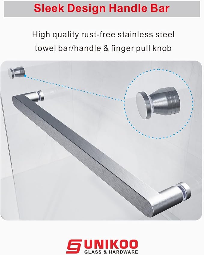 46"-48" W X 76" H Double Sliding Shower Door - Image 5
