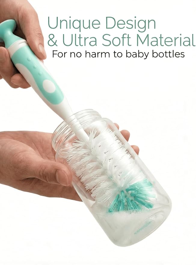 Baby Bottle Brush Set, 2 Hidden Nipple Brush, 2 Straw Brush, 1 Lid Brush - Image 5