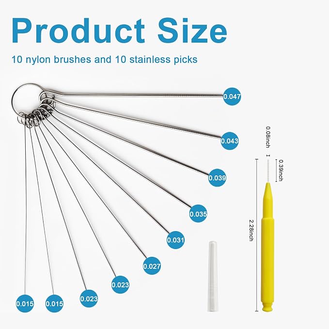 Multiplesize Showerhead Cleaner Tools, Shower Head Cleaning Brushes Small Hole - Image 2
