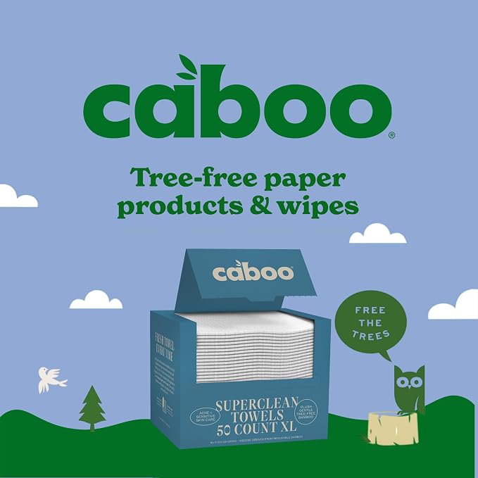 Caboo Tree Free Disposable Face Towels – 50 Soft, Lint-Free Towels | - Image 9