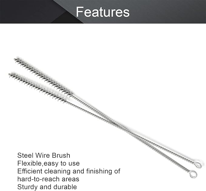 Utoolmart Steel Wire Cleaning Brush, Spiral Power Tube Brush, Steel Wire Tube - Image 3