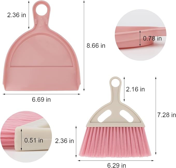 Mini Dustpan and Brush Set Portable Small Broom - Image 2
