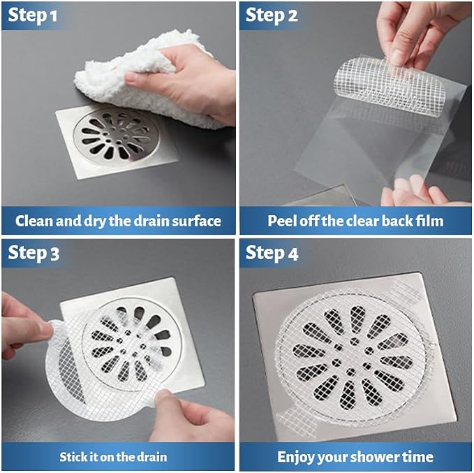 Shower Drain Hair Catcher, 35 Pack Disposable Hair Catcher Shower Drain Mesh - Image 4