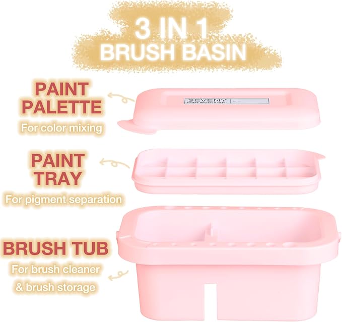 SEVENY Multifunctional Paint Brush Cleaner & Holder, Painting Accessories - Image 2
