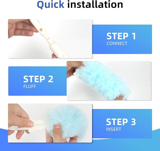 50 Count Duster Refills 360° Heavy Duty Duster Refills Kit Compatible - Image 2