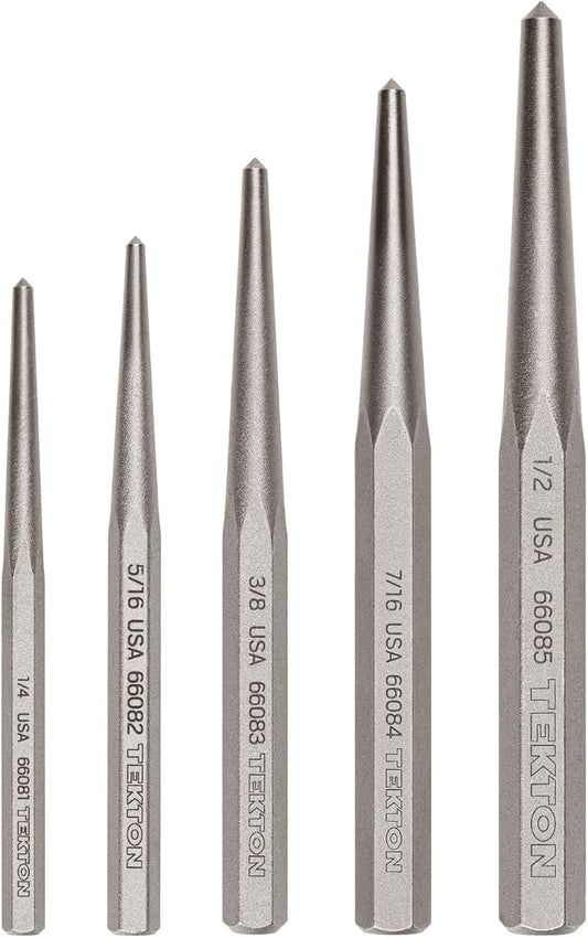 TEKTON Center Punch Set, 5-Piece | PNC95002 | Made in USA by TEKTON