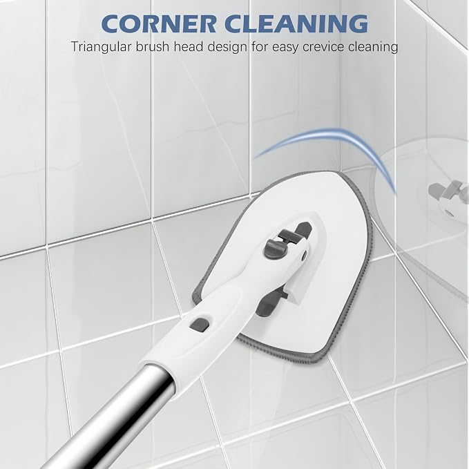 SetSail Floor Scrub Brush, 3-in-1 Tile Tub Floor Scrubber - Image 5