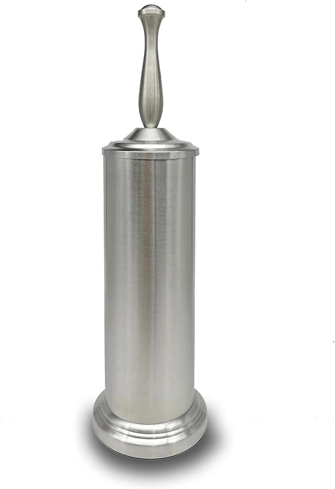 Brushed Nickel Toilet Bowl Brush by IndecorHome