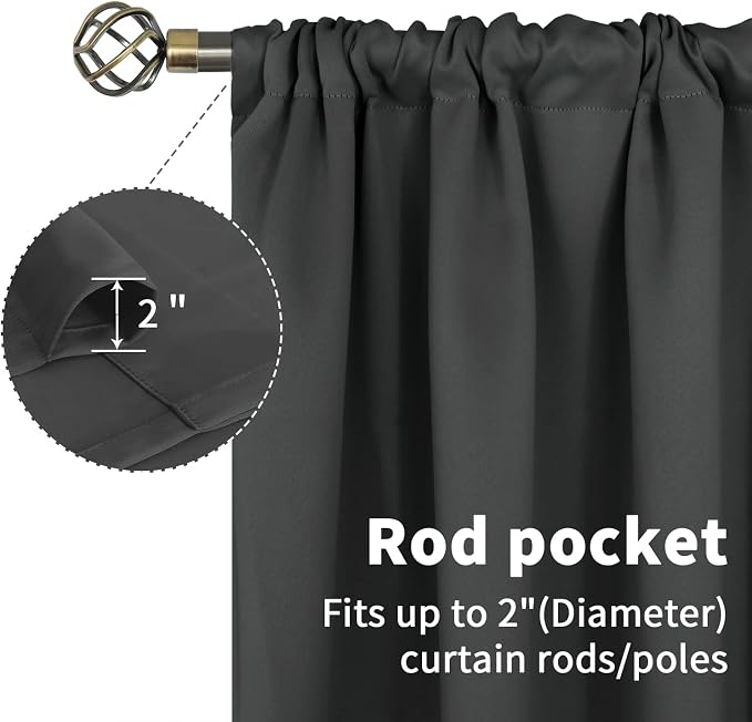 BGment Short Blackout Curtains 36 Inches Length - Image 4