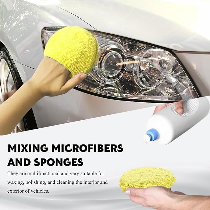 10PCS Wax Applicator Pads, Polishing Pad, Car Buffing & Detail Foam Wax - Image 5