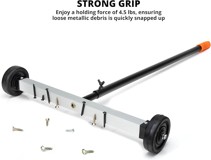 NEIKO 53414A 17-Inch Mini Magnetic Sweeper, Rolling Magnetic Sweeper - Image 2