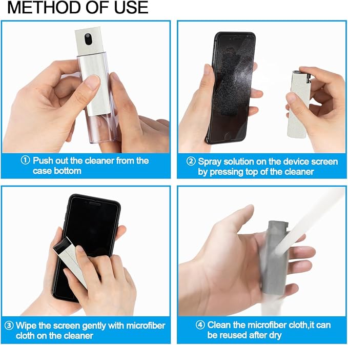 walrfid Car Screen Cleaner Spray, Electronic Touchscreen Mist Cleaning Brush Kit - Image 3