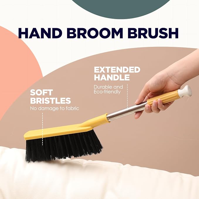 6 Pcs 17'' Hand Broom Brush Dust Brushes Soft Bristle Cleaning Brushes Handheld - Image 3