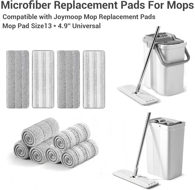 10Pcs Joymoop Mop Replacement Pads, 13 * 4.9'' Universal Mop Pads Mop Head - Image 7