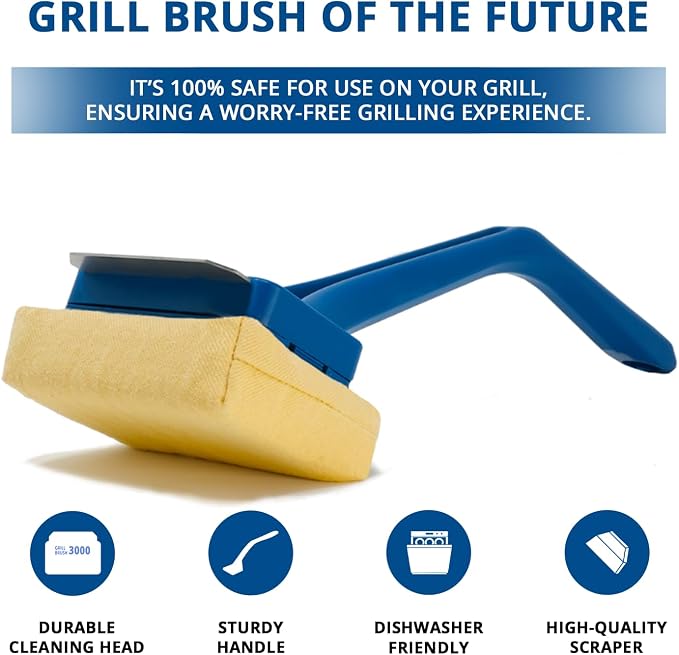 Grill Rescue BBQ Replaceable Scraper Cleaning Head, Bristle Free Grill Brush- - Image 3