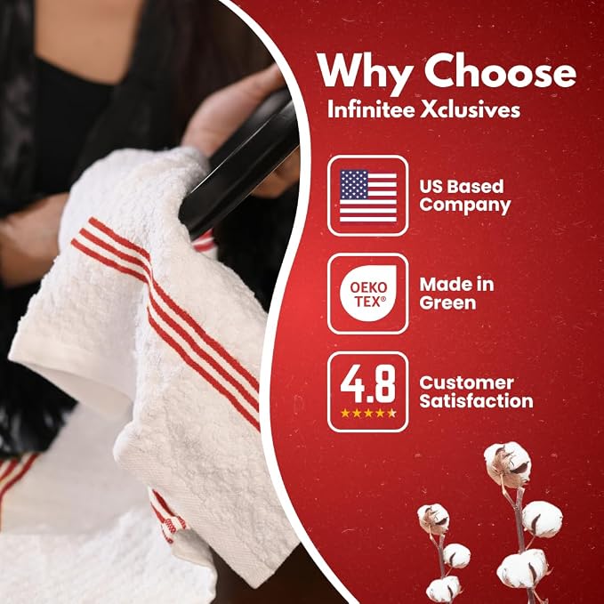 Infinitee Xclusives 100% Cotton Kitchen Towels - Image 5