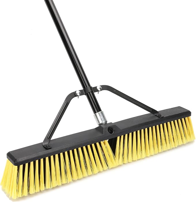24 Inches Push Broom Outdoor Heavy Duty Broom by KeFanta