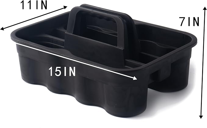 Matthew 3 Pack Large Plastic Tote Tool & Deluxe Supply Cleaning Caddy - Image 2