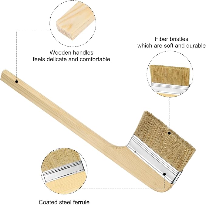 HARFINGTON Paint Brush 3Pcs 4" Brush Width Reusable Variety Angled Bend Brushes - Image 4