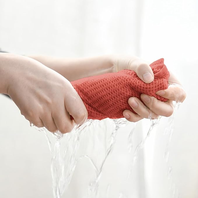 Artoid Mode 100% Cotton Red Waffle Weave Kitchen Dish Cloths, 13x28 Inch Ultra - Image 4