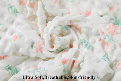 Dot Bassinet Sheet Set 2 Pack Stretch Fitted Bedside Sleeper Bassinet Sheets Sheets,Ultra Soft, for Baby Girls and Boys Pink, Floral