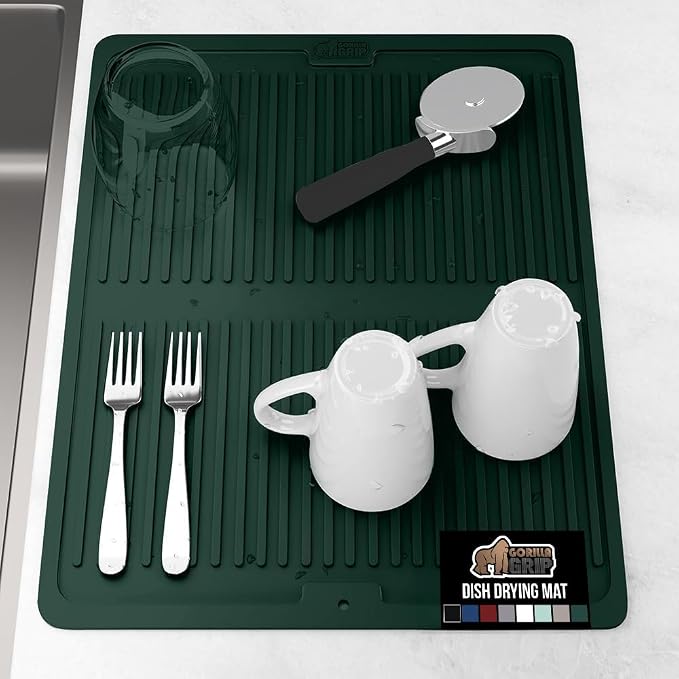 GORILLA GRIP 100% BPA-Free Silicone Dish Drying Mat by GorillaGrip