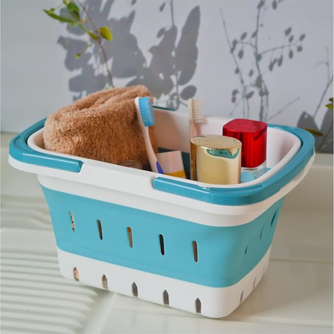 Portable Folding Plastic Bath Caddy - Image 6