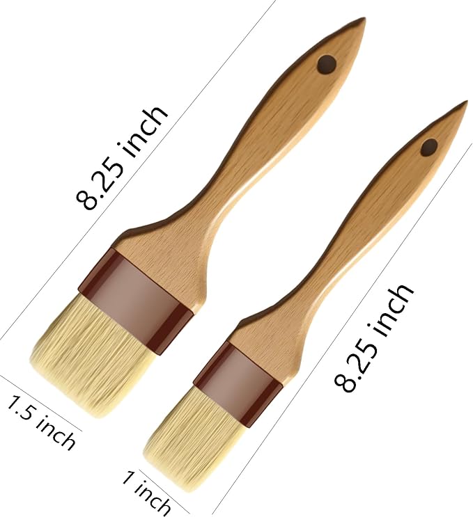 Pastry Brush-Basting Brush for Cooking, Beech Wooden Handle Butter Brush for - Image 5