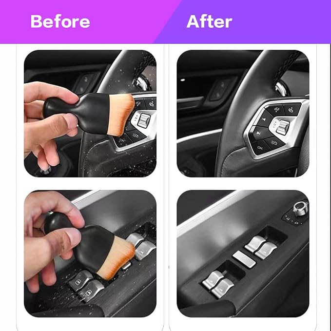 Car Interior Detailing Brush, Soft Bristle Cleaning Brush Car Detailing Brush - Image 8