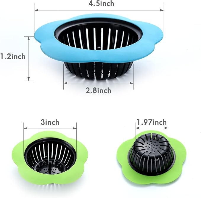 4 Pcs Kitchen Sink Strainer, Upgraded Silicone Sink Drain Strainer - Image 2