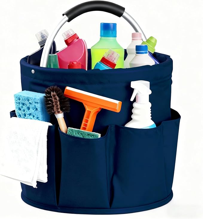 Cleaning Caddy with Handle, Cleaning Products Organiser, Foldable Storage Basket by Unknown