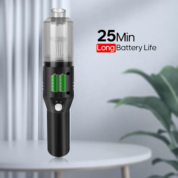Portable Mini Car Vacuum Cleaner, High Power Cordless Handheld Rechargeable - Image 4