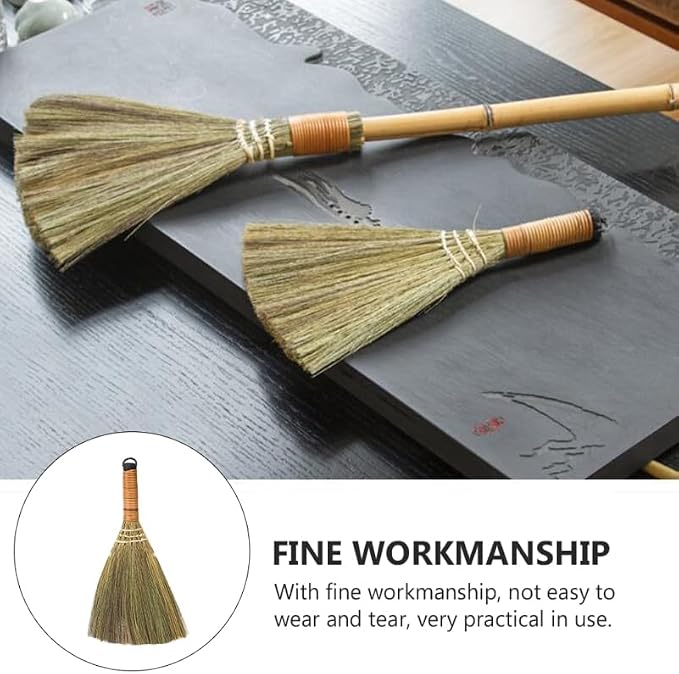 Veemoon 4 Pcs 12 Inch Whisk Broom, Handheld Cleaning Broom Straw Corn Whisk - Image 7