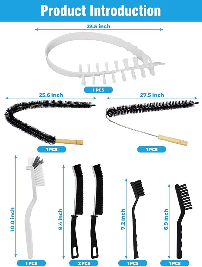 8 Pack Washing Machine Cleaning Brush Kits, Front Load Washer Cleaner Tools - Image 6