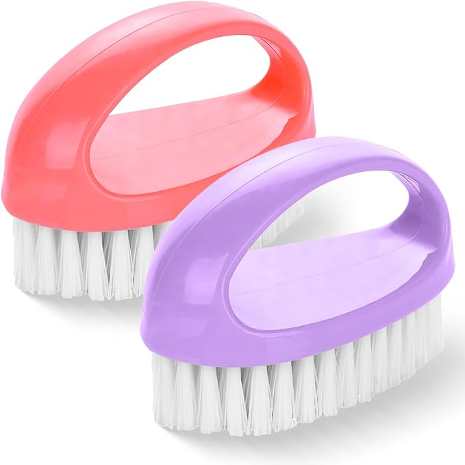 2 Pack Small Scrub Brush, Heavy Duty Stiff Nylon Bristles Cleaning Brush by Unknown