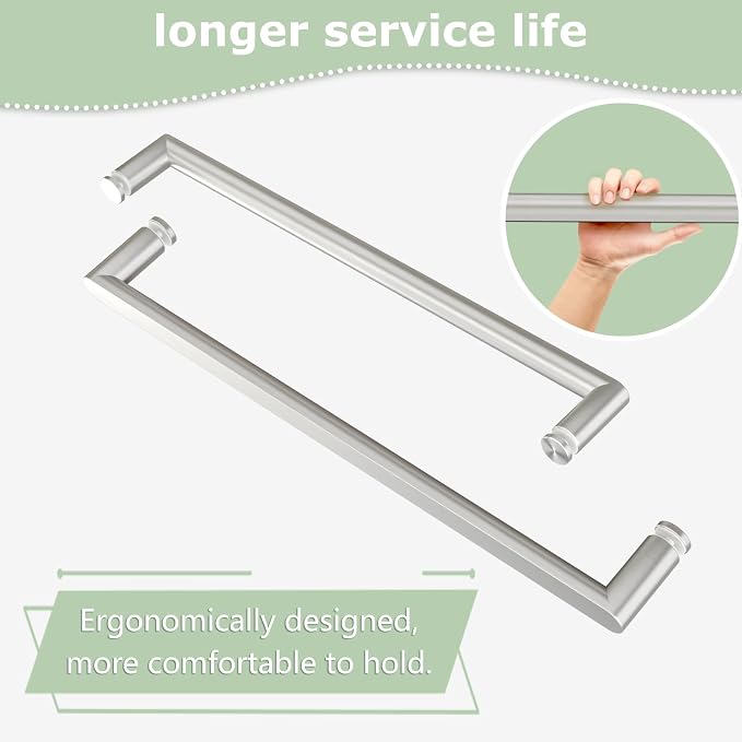 49"- 54" W x 76" H Frameless Shower Door, Double Sliding Shower Door, 5/16" - Image 9
