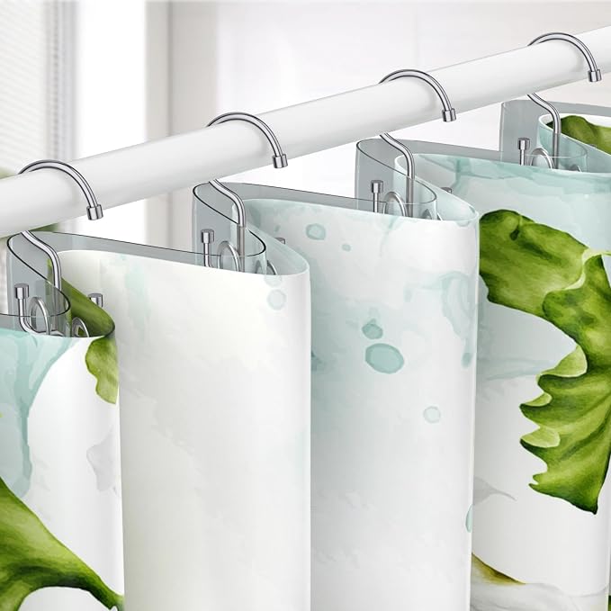 Goowin Shower Curtain Hooks, Shower Curtain Rings, Durable Rust Proof Shower - Image 2