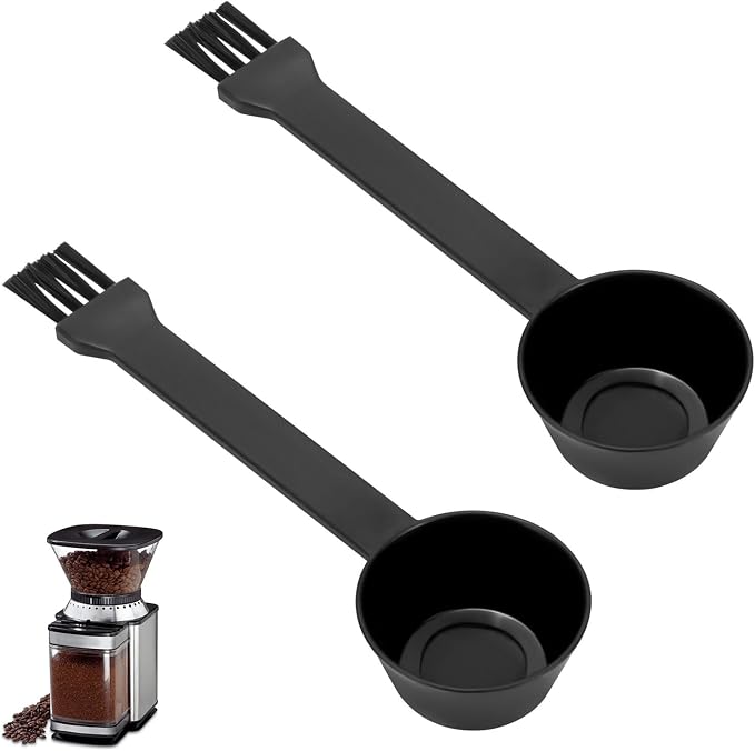 Coffee Spoon With Espresso Grinder Brush 2 in 1 Brush Compatible by CHARYONG