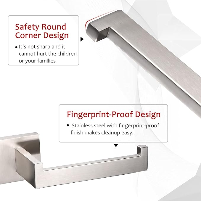KOKOSIRI Toilet Paper Roll Holder Brushed Nickel Toilet Paper Holder Stainless - Image 7