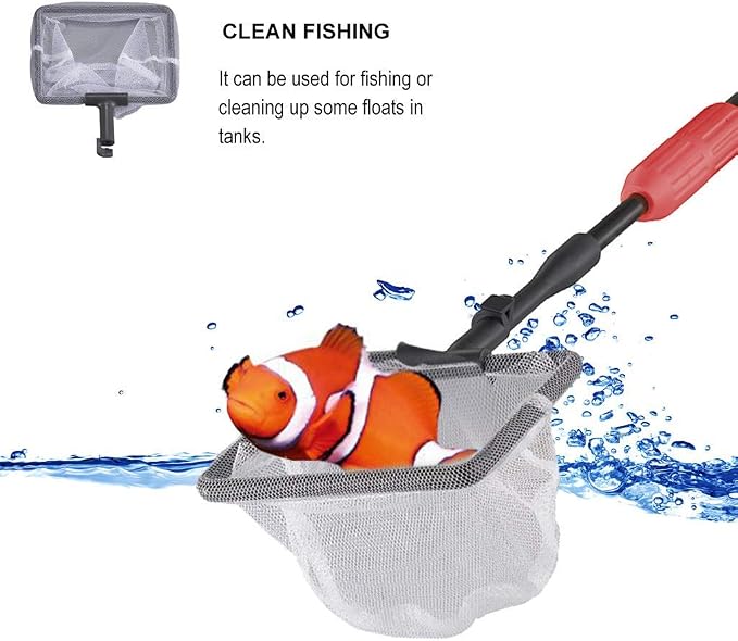 UPETTOOLS Aquarium Clean Tool 6 in 1 Fish Tank Cleaning Kit Algae Scraper - Image 2