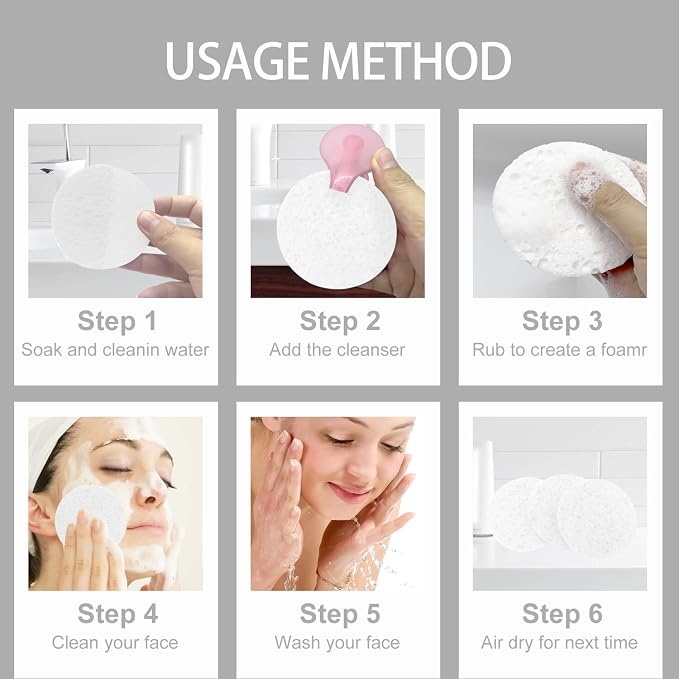 50-Count Large Compressed Facial Sponges - Image 4