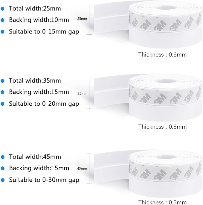 TAROSE Weather Stripping, Silicone Door Seal Strip Door, Transparent 16 Feet - Image 2