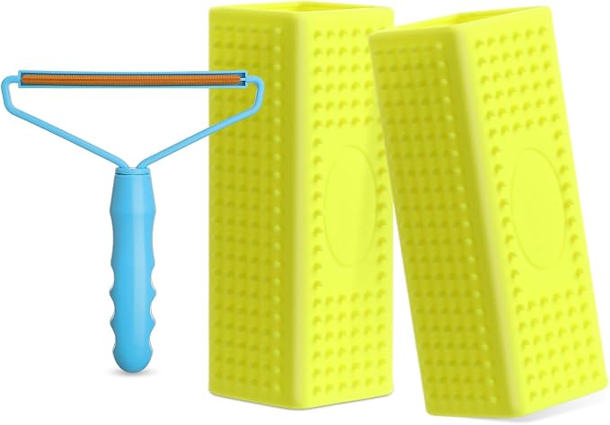 Honeydak 3 Pieces Hair Remover Tool Dog Hair Remover Pro Silicone Cleaner Brush by Honeydak