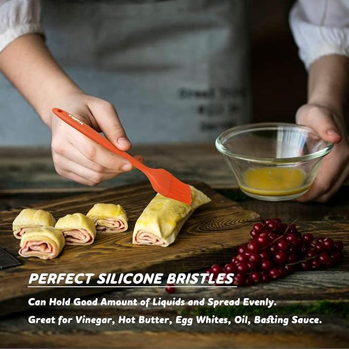 Walfos 600℉ Heat Resistasnt Pastry Brushes, BPA Free Silicone Basting Brush - Image 3