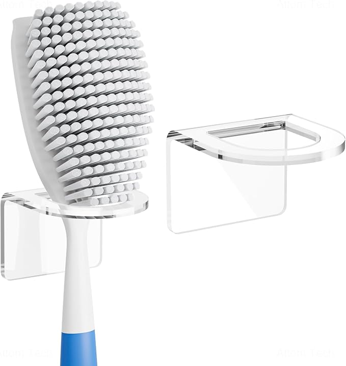 NiHome Clear Acrylic Kitchen Sink Brush Holder 2PCS, Universal Fit Compatible by NiHome