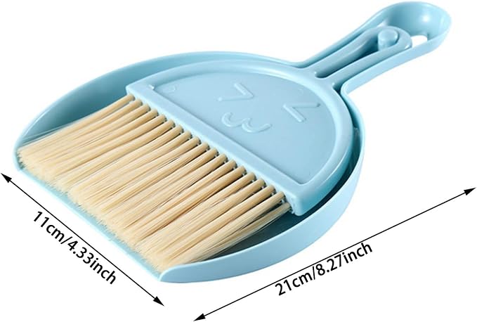 Broom with Dustpan Combo Set, Mini Lightweight Compact Dust Pan and Brush Set - Image 2