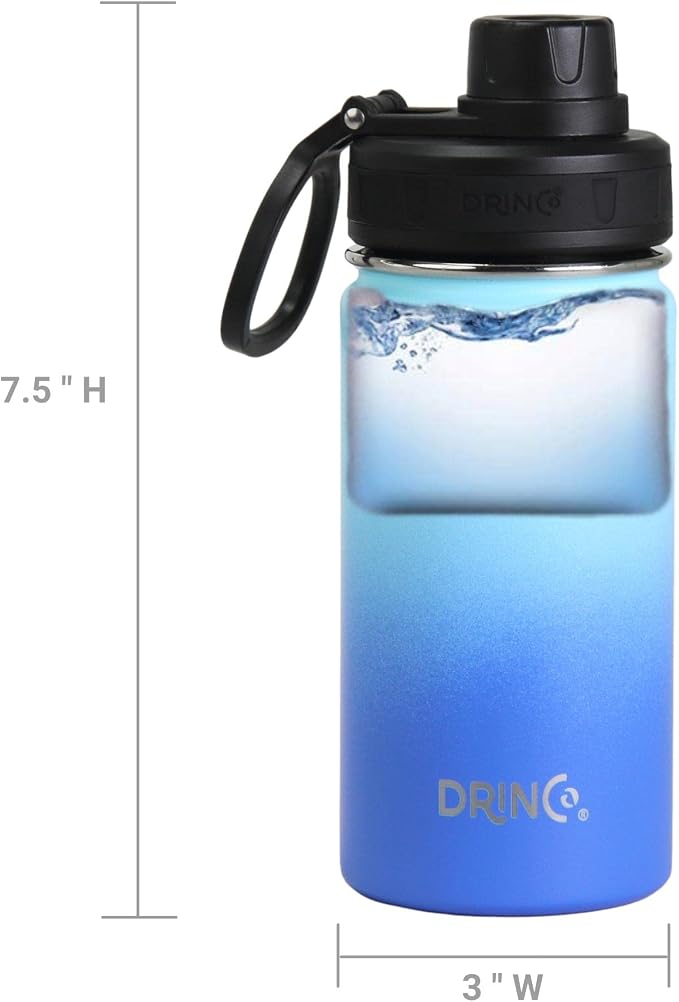 DRINCO Stainless Steel Water Bottle Spout Lid Vacuum Insulated Double Wall - Image 6
